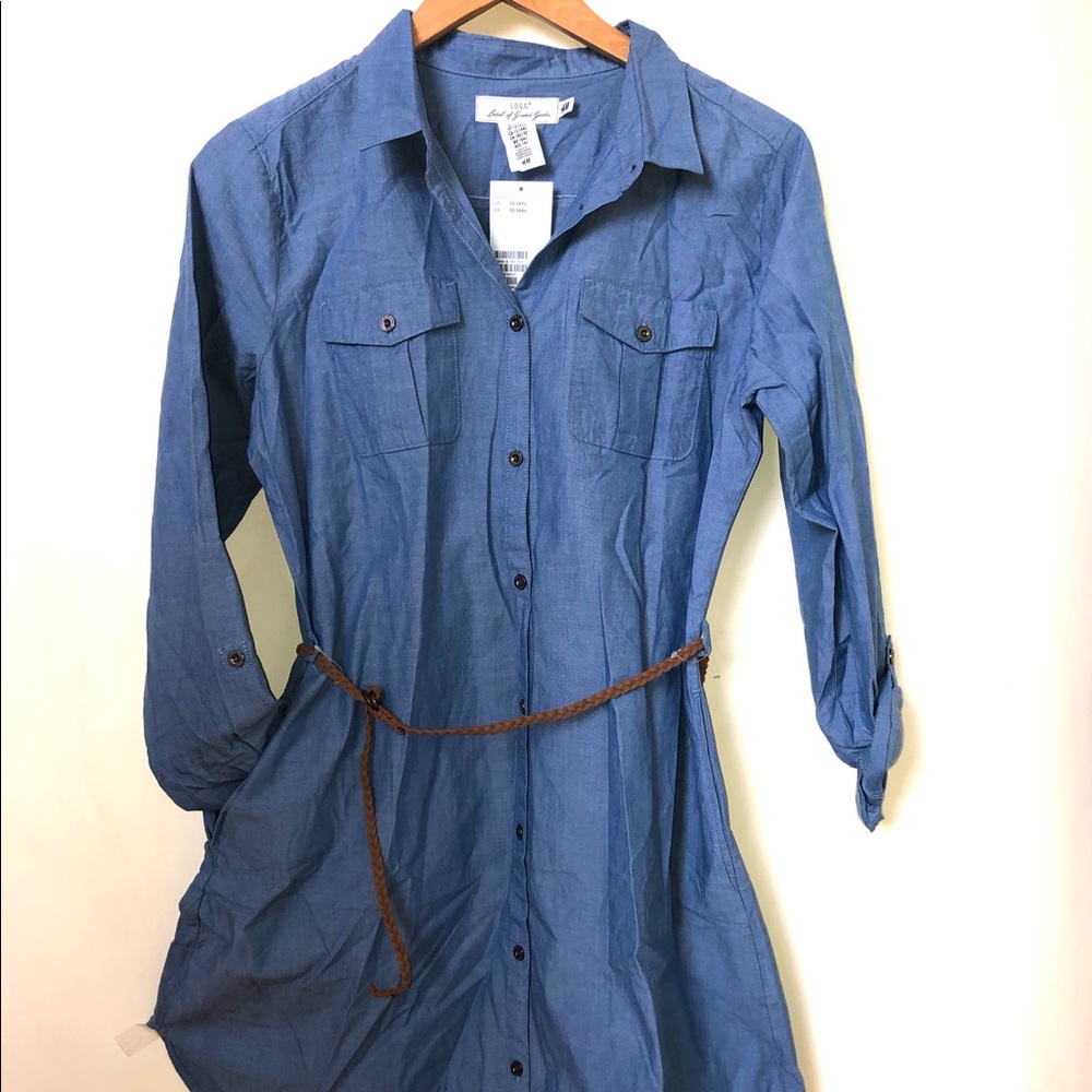 Denim shirt dress